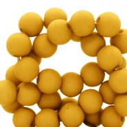 Acrylic beads 4mm Matt Bright golden yellow